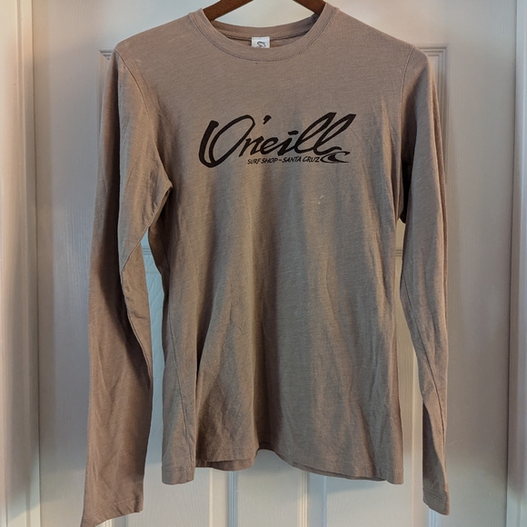 O'Neill Tops - Oneill Long Sleeve Cotton Brown Top Size Large (A Small Large)